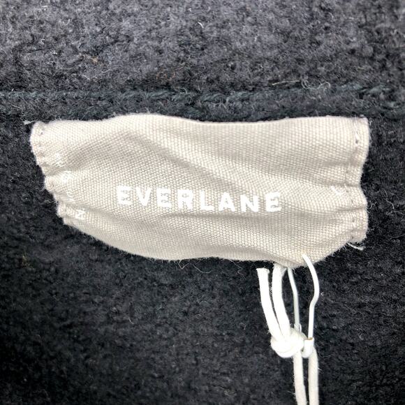 EVERLANE Women's The Teddy Wool Blend Crew Neck Sweater Large Black Cropped NWT - Picture 7 of 9